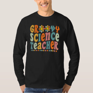 Groovy Wissenschaftslehrer Daisy Farbige zurück zu T-Shirt