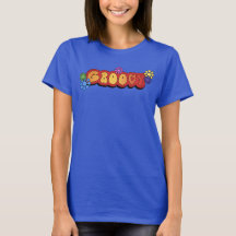 Groovy word art Seventies style Krawatte Farbstoff