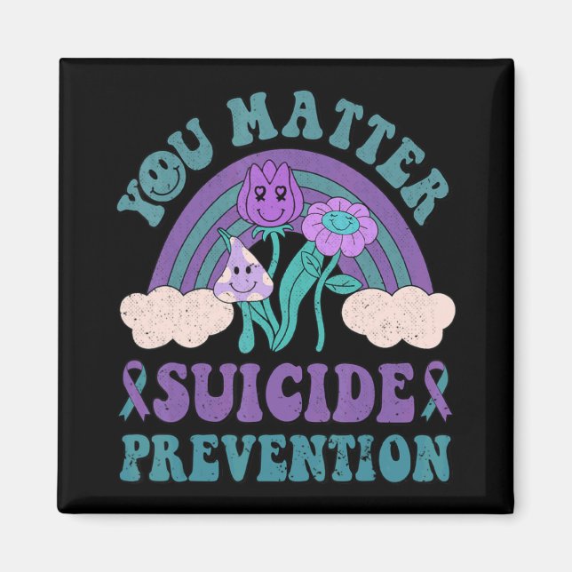 Groovy You 988 Suicide Prevention Awareness  Magnet (Vorne)