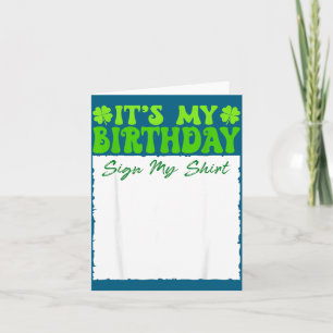 Groovy zum Geburtstag Schild mein St. Patrick's Da Karte