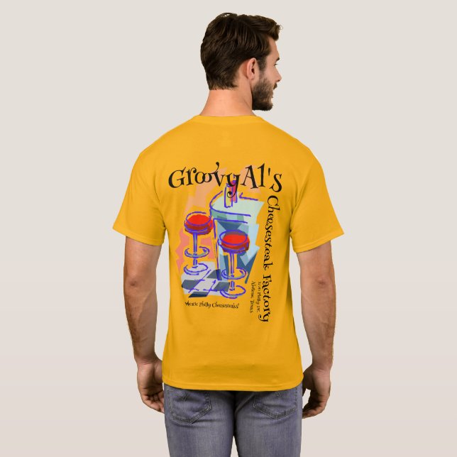 GroovyAl's Cheesesteaks T-Shirt (Schwarz voll)