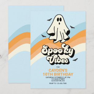 groovyer Geist retro Halloween Gruselige Stimmung  Einladung