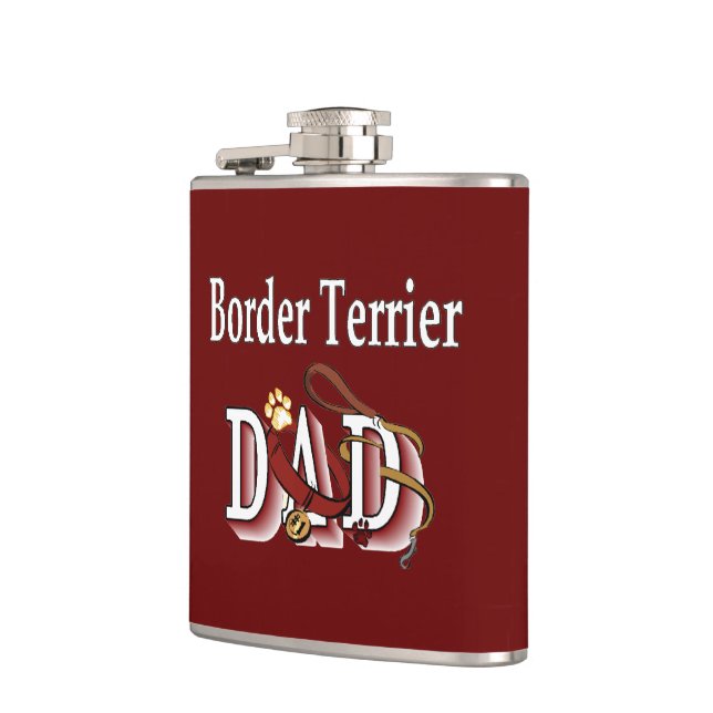 Grorder Terrier Vater Geschenke Flachmann (Links)