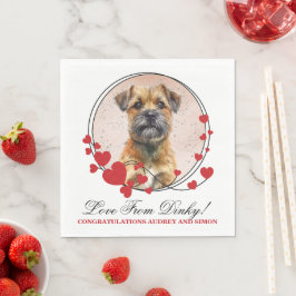 Grorder Terrier Wedding Napkins mit Hunden Foto Serviette