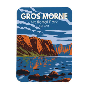 Gros Morne National Park Canada Travel Art Vintag Magnet