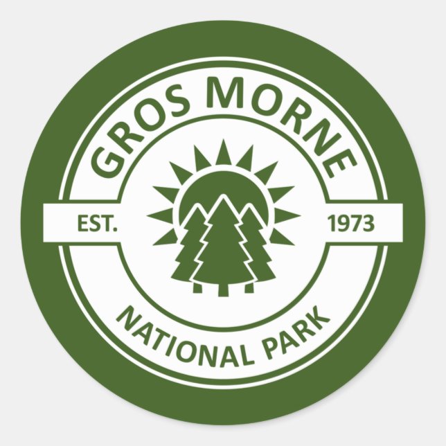 Gros Morne Nationalpark Runder Aufkleber (Vorderseite)