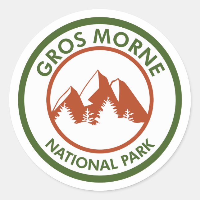 Gros Morne Nationalpark Runder Aufkleber (Vorderseite)