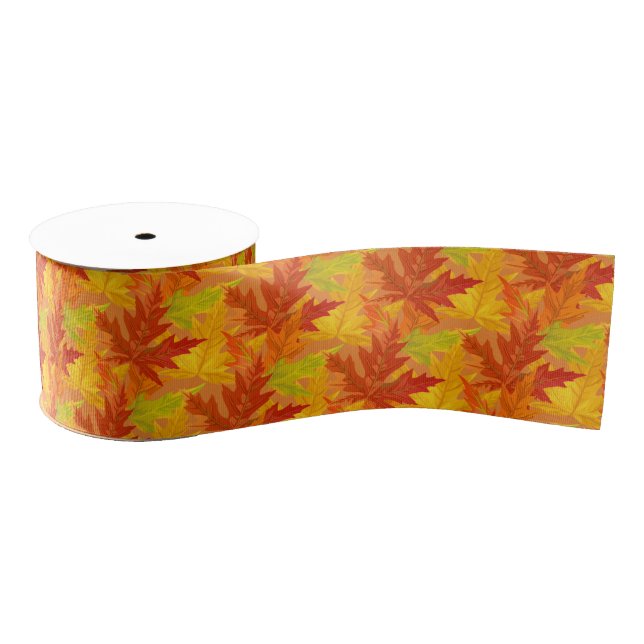 Grosgrain Ribbon-Herbst-Blätter Ripsband (Spule)