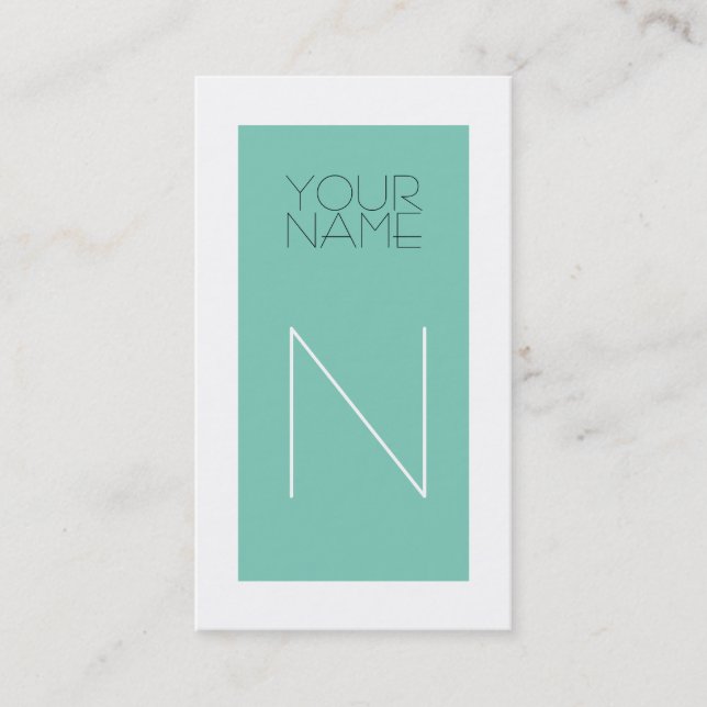 Groß Art Déco Visitenkarte (Vorderseite)