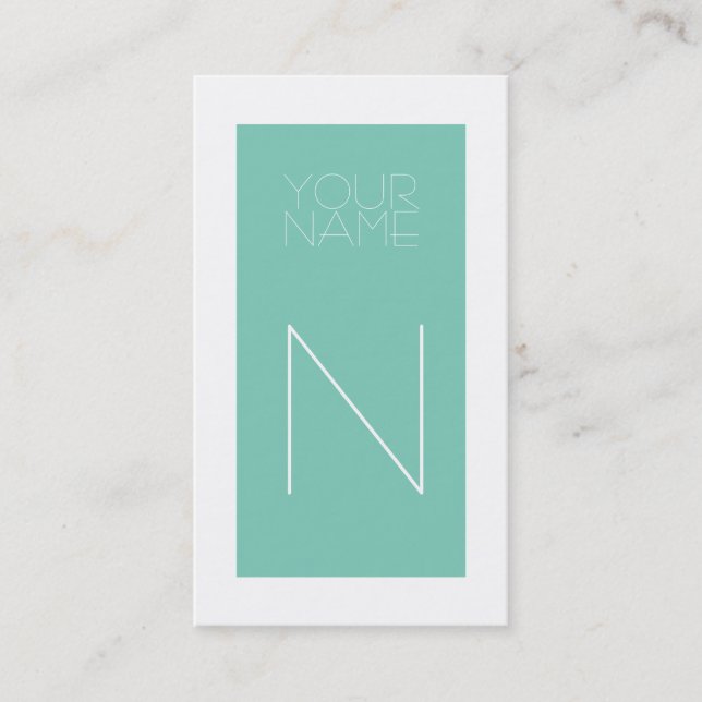 Groß Art Déco Visitenkarte (Vorderseite)