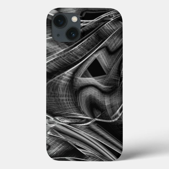 Groß gekrönt mit grauen Grooves im schwarzen Hinte Case-Mate iPhone Hülle (Rückseite)