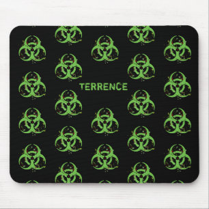 Gross Grungy Green Biogefährdung Mousepad
