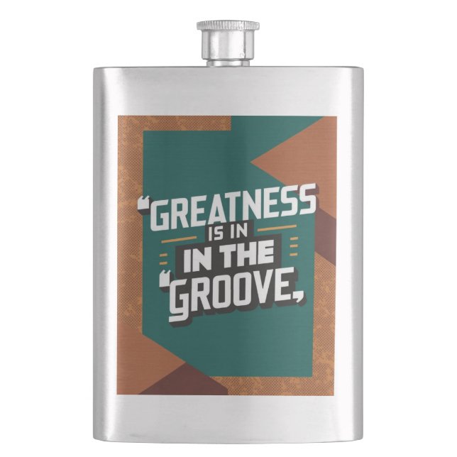 Groß ist im Boden Flachmann (Vorderseite)