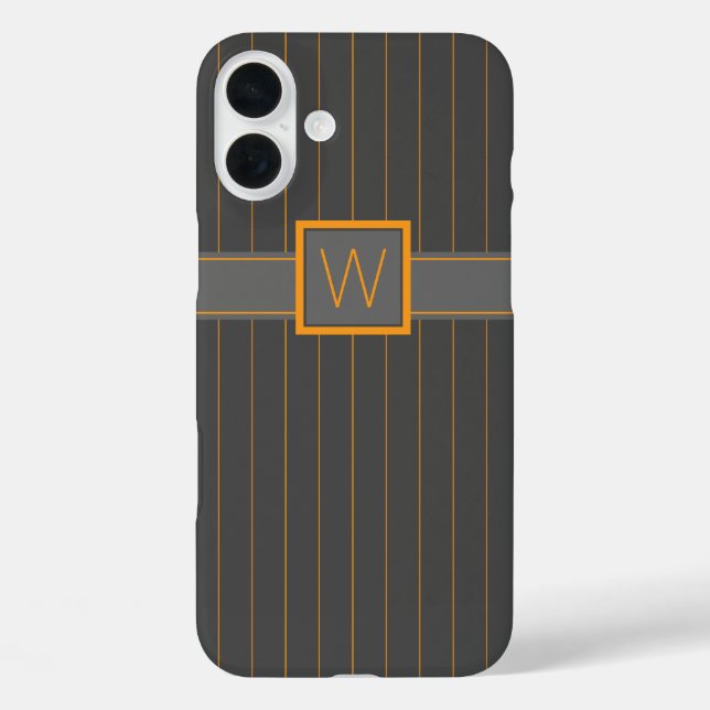 Groß mit Orange Pinstripes Case Mate (Rückseite)