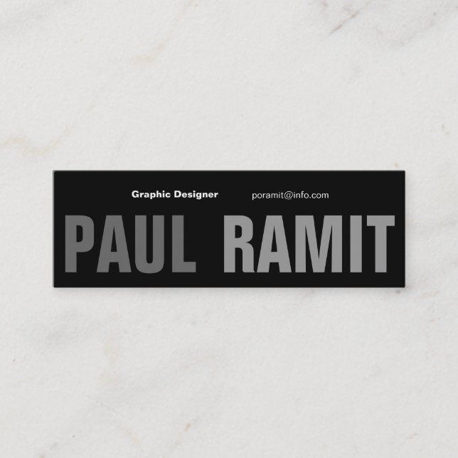 Groß - Namensgeschäfts-Karte des Schriftart-6 Mini Visitenkarte (Vorderseite)