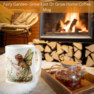 Gross oder groß werden Zuhause Fairy Garden Kaffeetasse