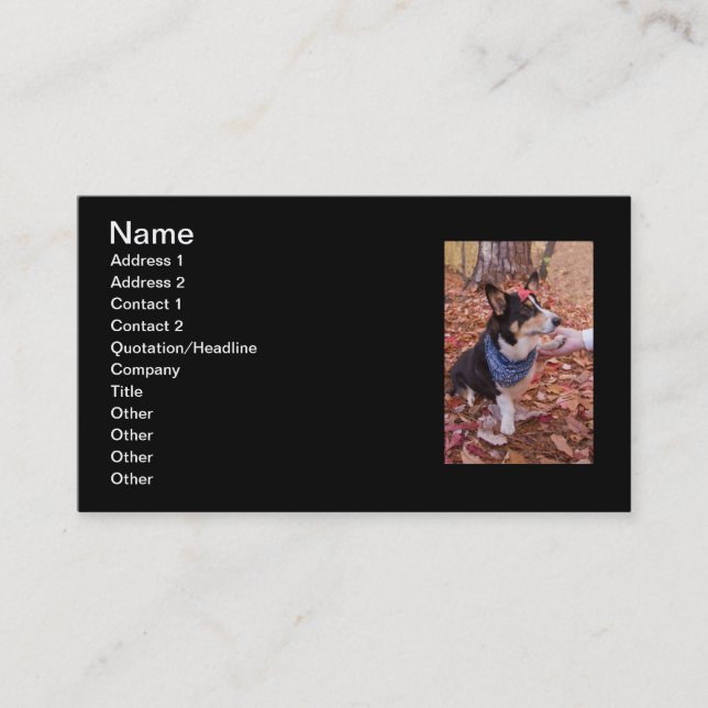 Groß, Sie zu sehen! Visitenkarte (Vorderseite)