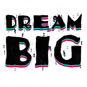 Groß Träumen Motivationszitat T-Shirt