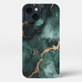 Großartig grünes und goldenes Alkoholtupfer iPhone 13 Hülle