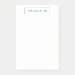 Großartig Ihr Name Ocean Blue White Custom Post-it Klebezettel