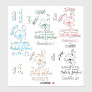 Großartig ist dein Personalisiertes Name Set Aufkleber