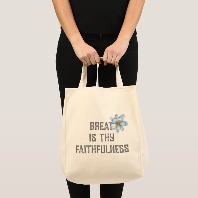 Großartig ist deine Faithfulness Hymn Tote Tasche (Vorderseite (Produkt))