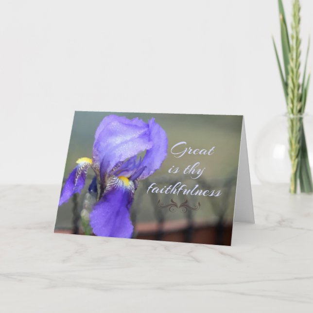 Großartig ist deine Faithness Grußkarte Karte (Vorderseite)