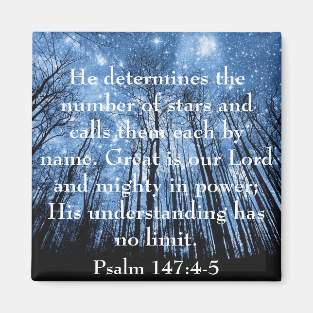 Großartig ist unser Lord Bible verse Psalms Magnet (Vorne)