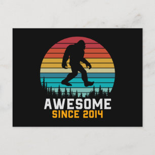 Großartig seit 2014   Geburtstag Bigfoot Retro Postkarte