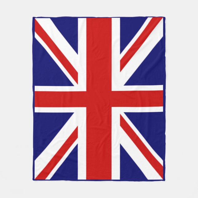 Großartig U.k Flag die Gewerkschaft Jack Blau Gera Fleecedecke (Vorderseite)