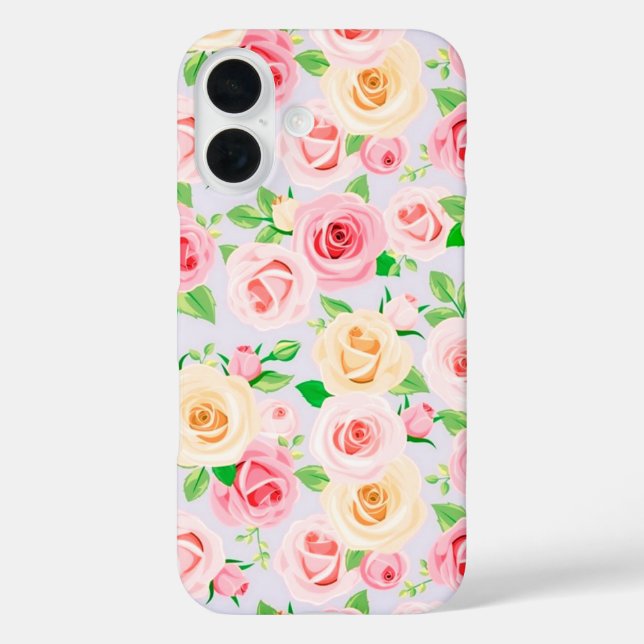 Großartig weißrosa Rosen Case-Mate iPhone Gehäuse Hülle (Rückseite)