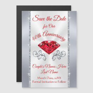 Großartige 40-jährige Jubiläumszeit Zeitmagnete sp Magneteinladung