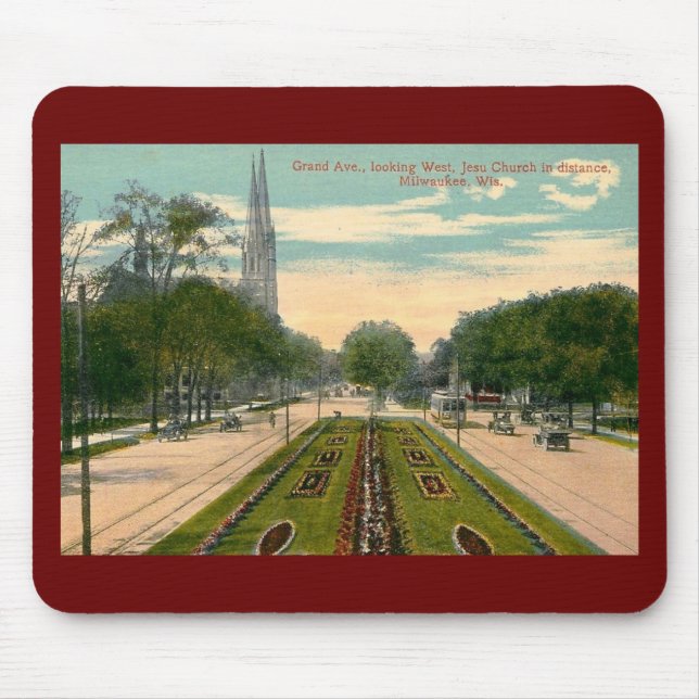 Großartige Allee., Milwaukee, Wisconsin Vintag Mousepad (Vorne)