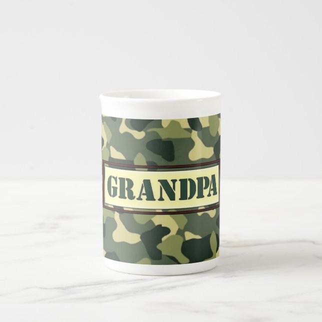 Großartige Camouflage Prozellantasse (Vorderseite)