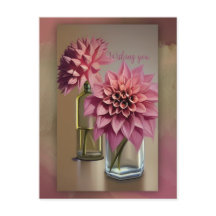 Großartige Dahlia-Blume und benutzerdefinierter Te