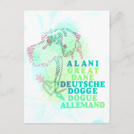 Großartige Dane-Grafik Postkarte