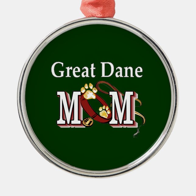 Großartige Dane-Mama-Geschenke Silbernes Ornament (Vorne)