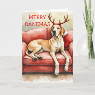 Großartige Deutsche-Dogge-Weihnachtskarte Karte