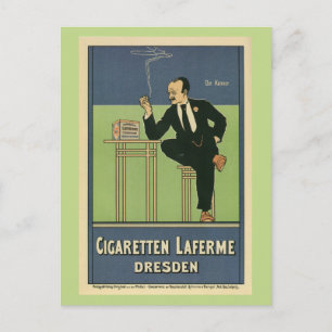 Großartige deutsche Zigarettenwerbung aus den 1890 Postkarte