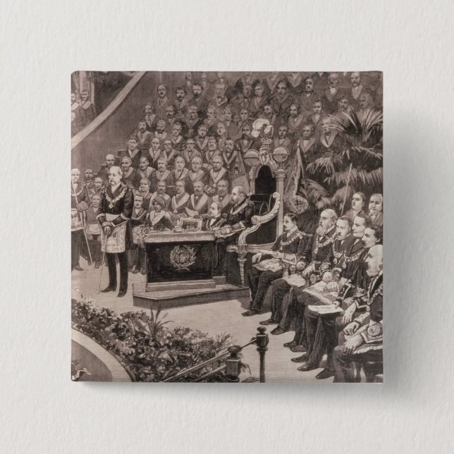 Großartige FreimaurerAnsammlung im königlichen Button (Vorderseite)