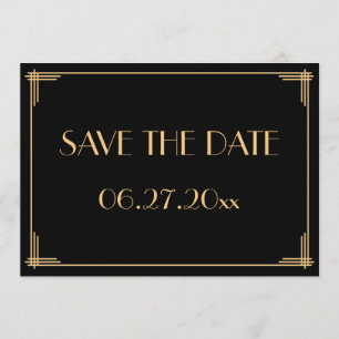 Großartige Gatsby Art Deco Hochzeit Save The Date  Einladung