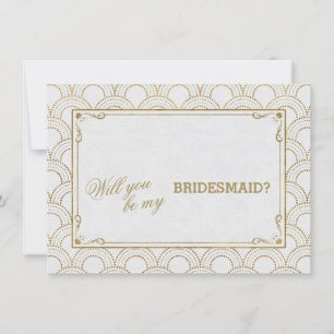 Großartige Gatsby Vintage Art Deco Brautjungfer Einladung