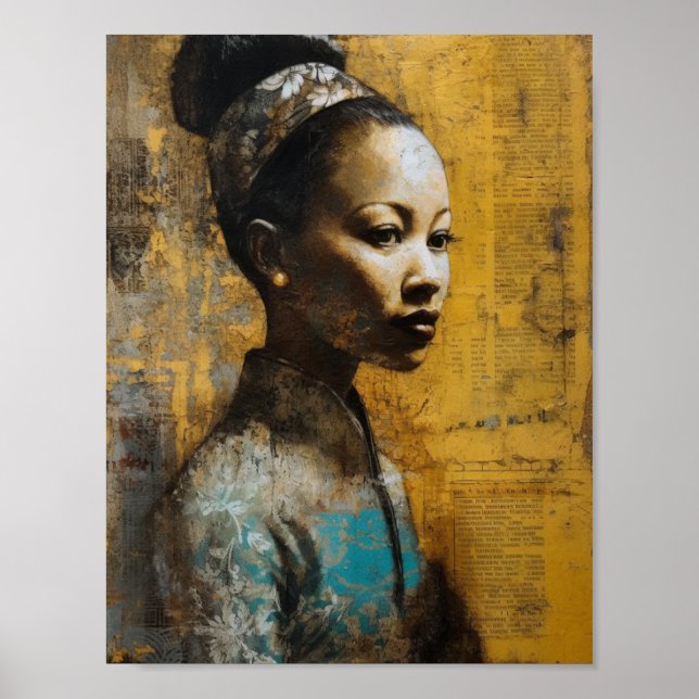 Großartige Gemälde für Frauen mit gemischten Medie Poster (Vorne)