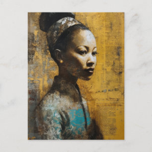 Großartige Gemälde für Frauen mit gemischten Medie Postkarte