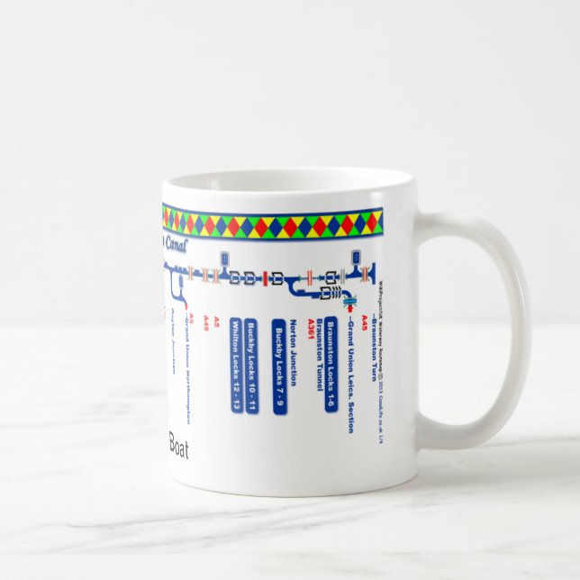 Großartige Gewerkschafts-Kanal-Weg-Karte (1 von 4) Tasse (Rechts)