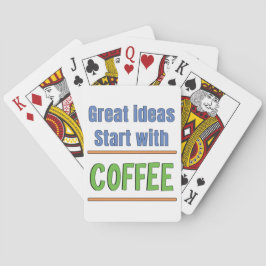 Großartige Ideen beginnen mit Coffee Sweatshirt Spielkarten