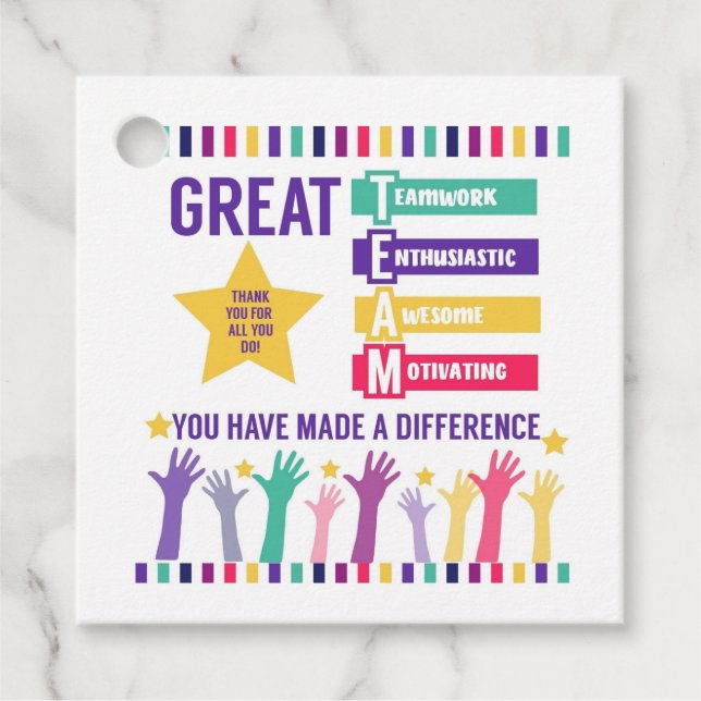 Großartige Kennzeichen für Teamwertungen Geschenkanhänger (Vorderseite)