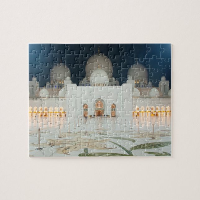 Großartige Moschee, Abu Dhabi, UAE, Arabische Puzzle (Horizontal)
