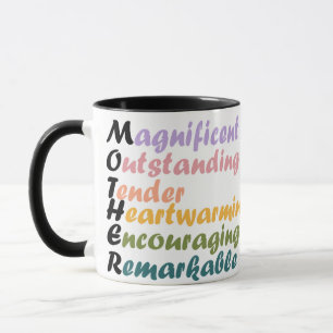 Großartige Mutter Akrostichon-Zitat - bestes Gesch Tasse