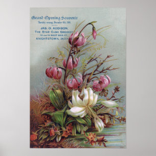 Großartige Öffnungs-Blumen Knightstown, Indiana Poster
